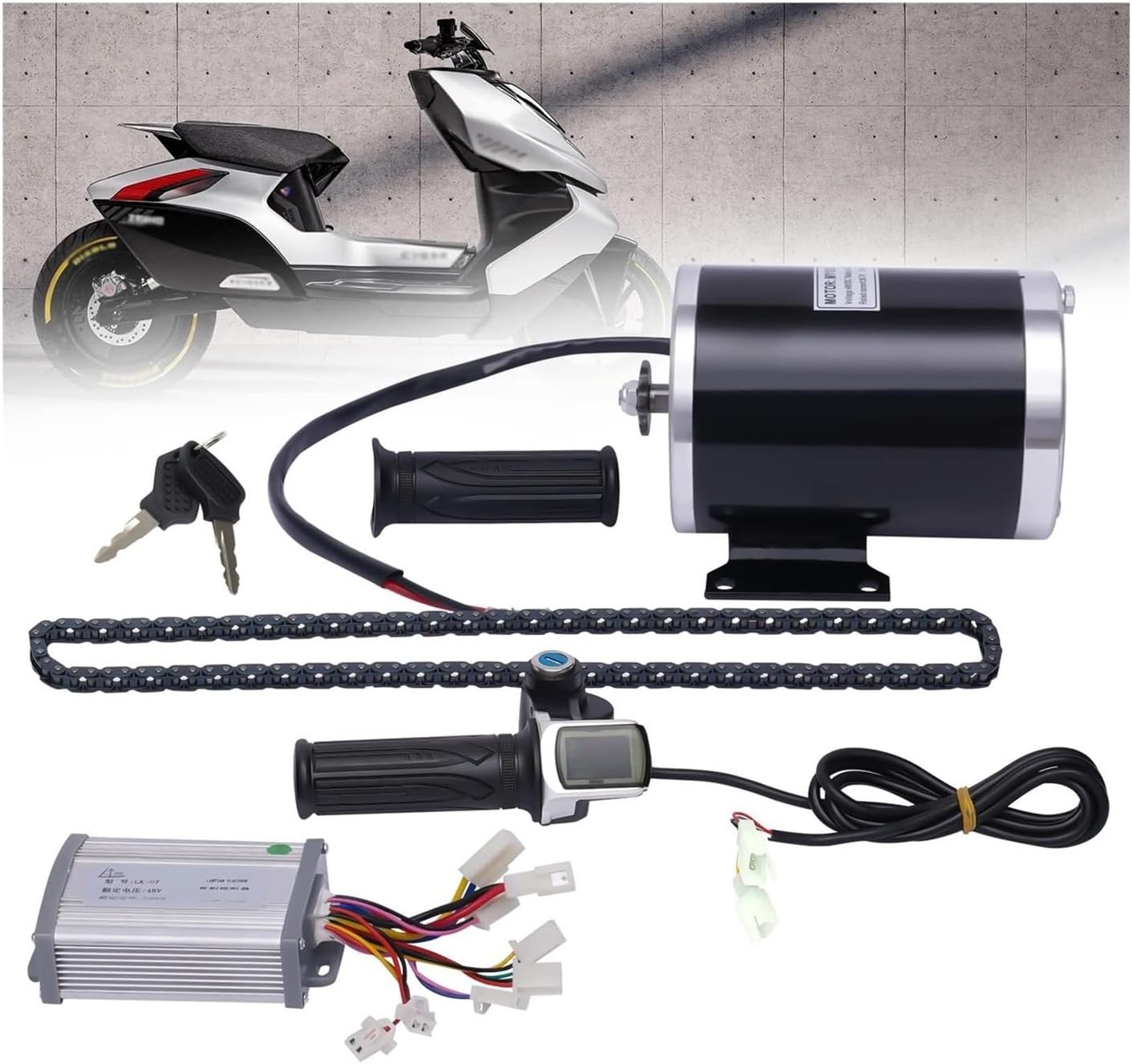 48V 1000W Electric Bicycle Conversion Kit with Controller 3 Speed Gears L2225