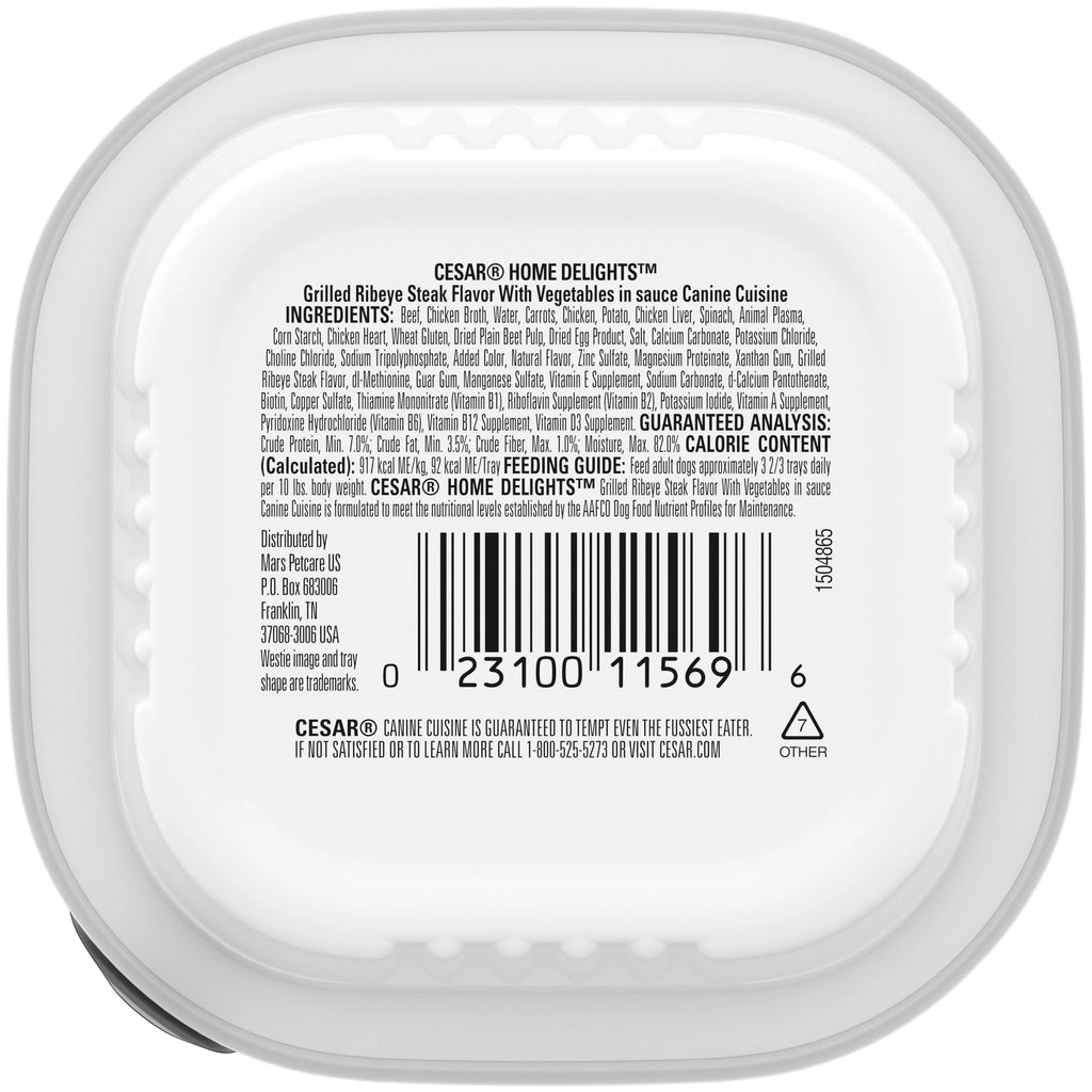 Ribeye Steak Flavor with Vegetables Dog Food, 3.5 oz (24 pk) W64031