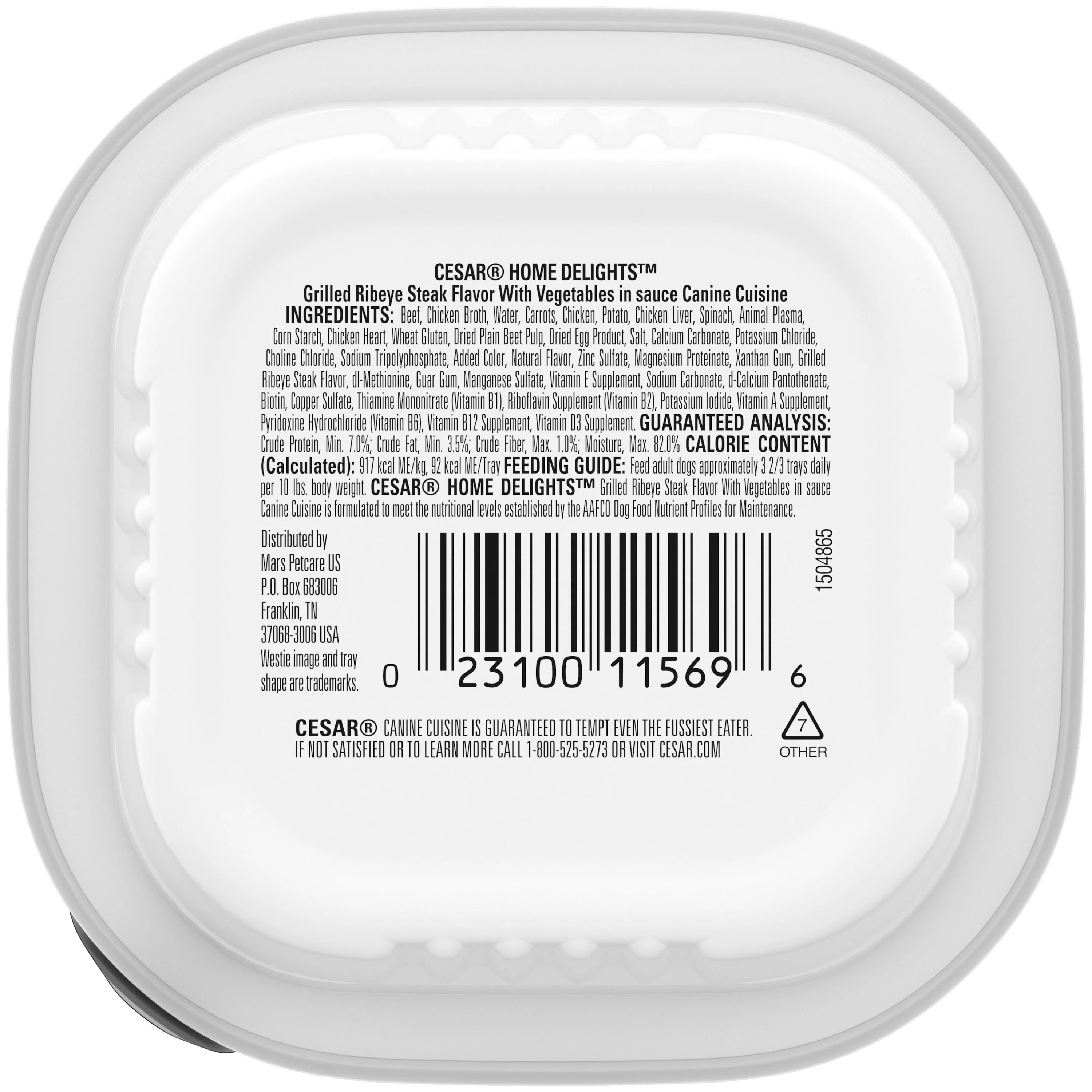 Ribeye Steak Flavor with Vegetables Dog Food, 3.5 oz (24 pk) W64031