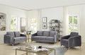 Gray Velvet Living Room Set S2308
