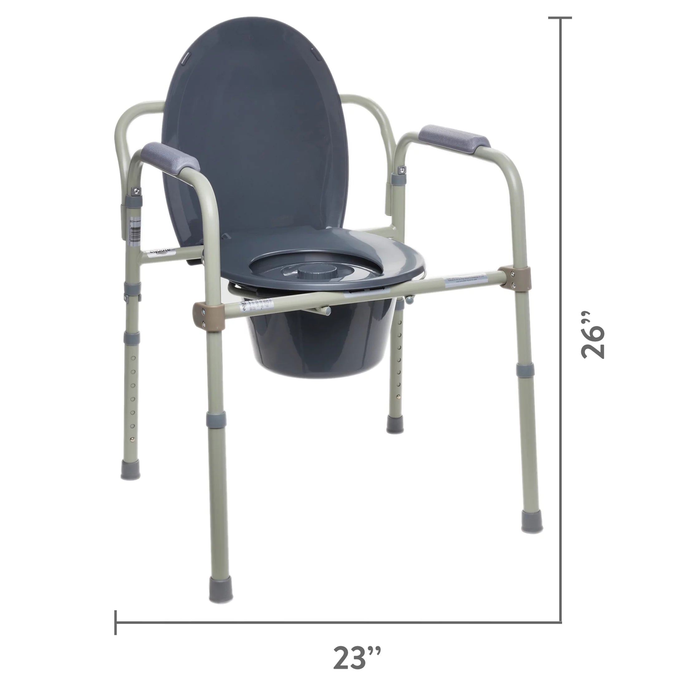 Steel Foldable Bedside Toilet Commode X1079