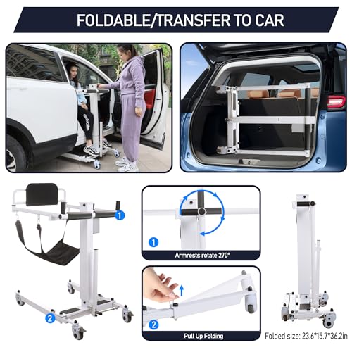 Portable Patient Transfer Chair with Soft Cushion D845947