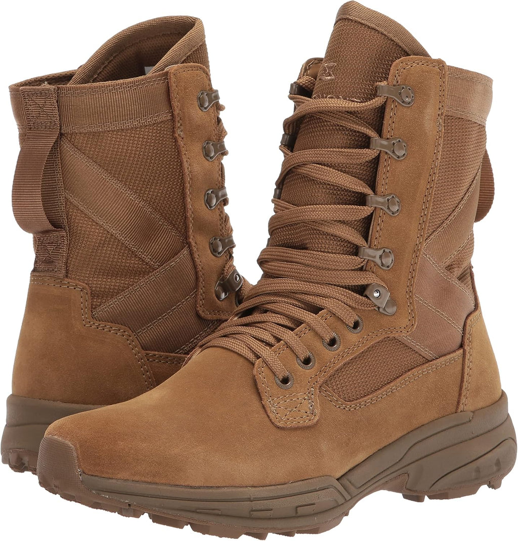Coyote Suede Leather Combat Boots, Size 14.5 Wide I9459