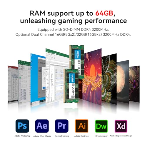 16GB DDR4 RAM 500GB NVMe M.2 SSD Mini Desktop Computer E352611