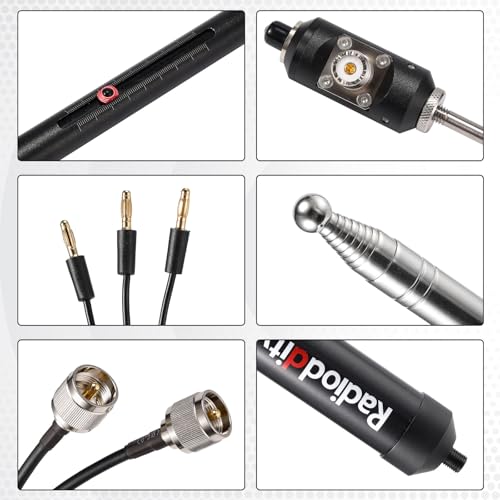 Portable HF Antenna, 5-50MHz Quick-Tuning Vertical Antenna K659474