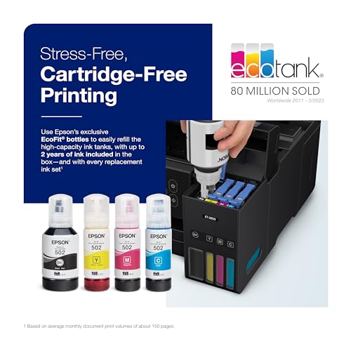 White Wireless All-in-One Supertank Printer with Scan, Copy and Auto 2-sided Printing F9215