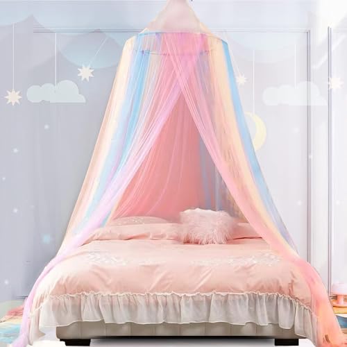 White Dome Mosquito Net Bed Canopy for King Full Queen Size C75119