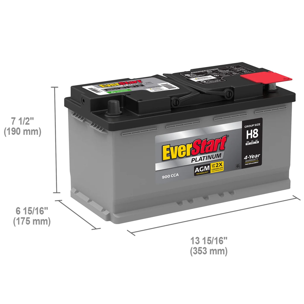 AGM Battery, Group Size H8, 12 Volt, 900 CCA S594