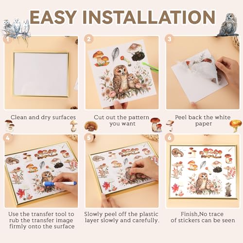 16 Sheets Christmas Rub on Transfers Stickers, 5.9 x 5.9 Inch P6707