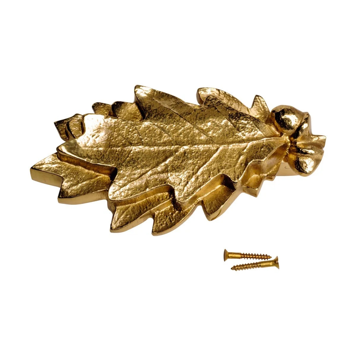 6" Solid Brass Oak Leaf Shaped Door Knocker H31441