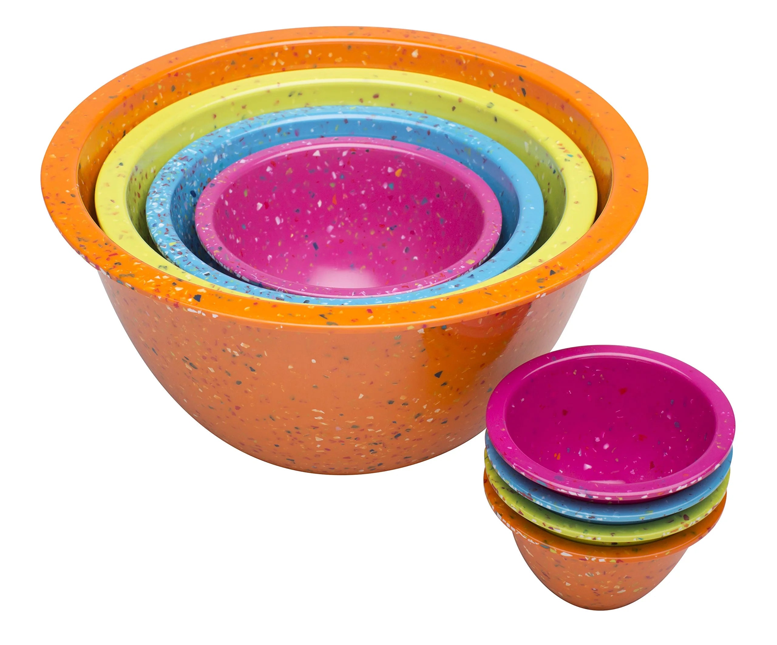4 Piece Melamine Mixing Bowls in Orange, Kiwi, Turquoise, Magenta R398523