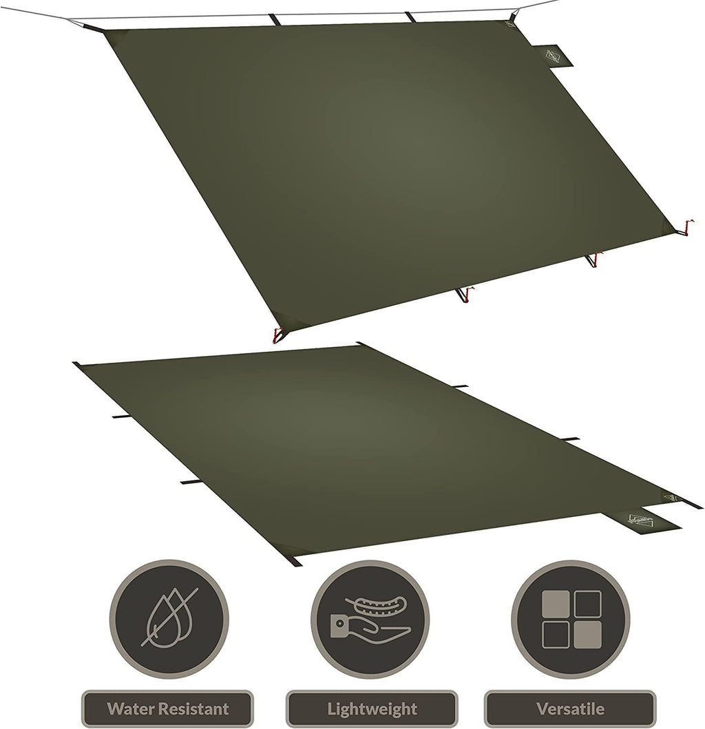 Camping Tarp Set with Ripstop Silnylon Silicone PU Coating W8069