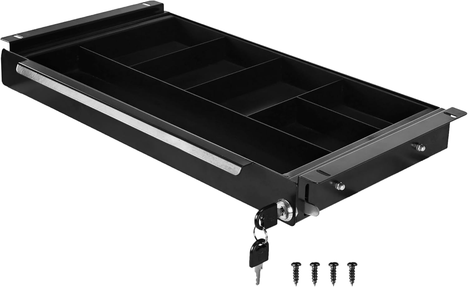 18.8 inch Under Desk Pull-Out Drawer with Lock Sliding Metal Pencil Drawer V6835
