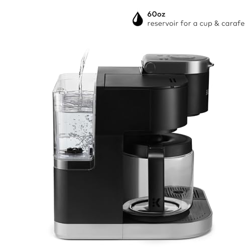 Black Single Serve & Carafe Coffee Maker with 60oz Reservoir P962971