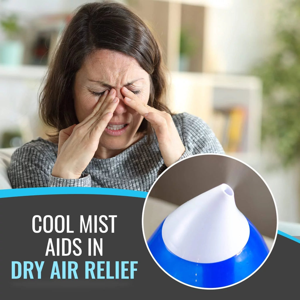 Cool Mist Ultrasonic Humidifier with 2.5L Tank, Blue V119