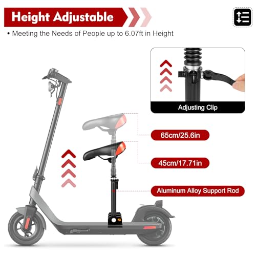 Black Adjustable Electric Scooter Seat Saddle F15321