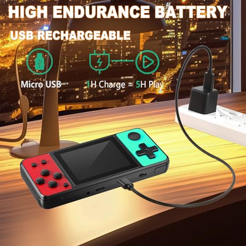 Blue-Red 3.0" IPS Screen Handheld Games Player N790889