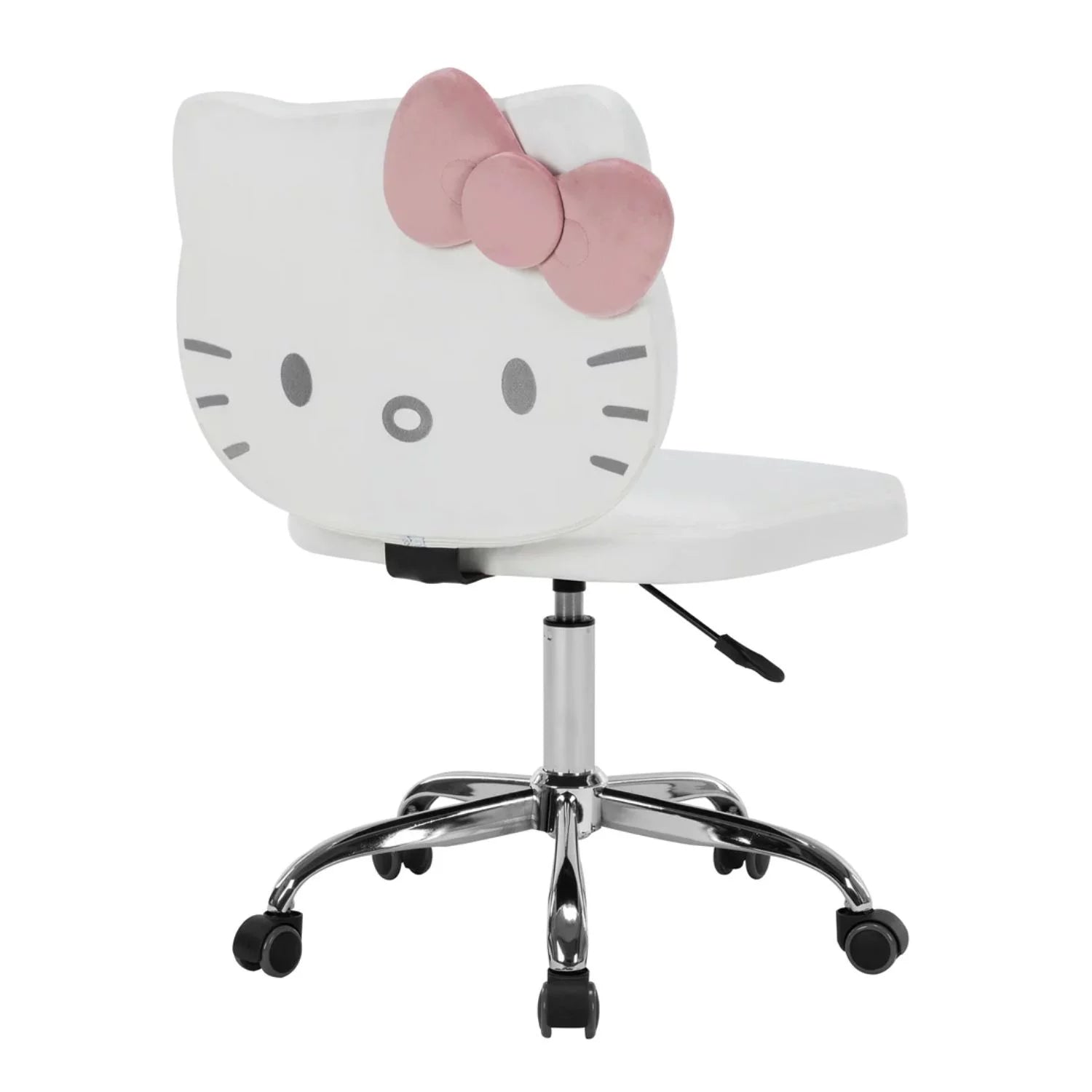 Pink Swivel Vanity Chair with Wheels F74744