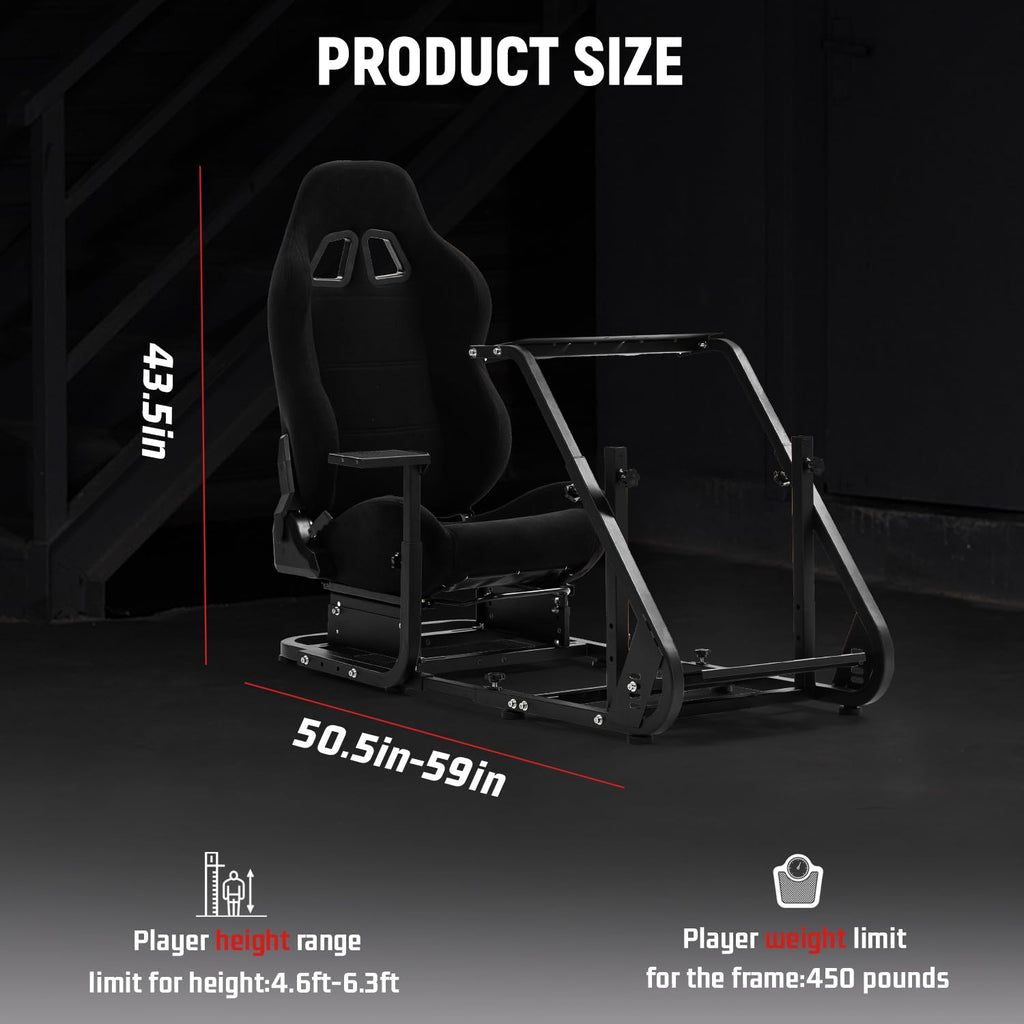 Racing Simulator Cockpit with Ergonomic Gaming Seat I559092
