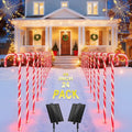 24 Pack 28" Solar Candy Cane Path Lights with Stakes U12131