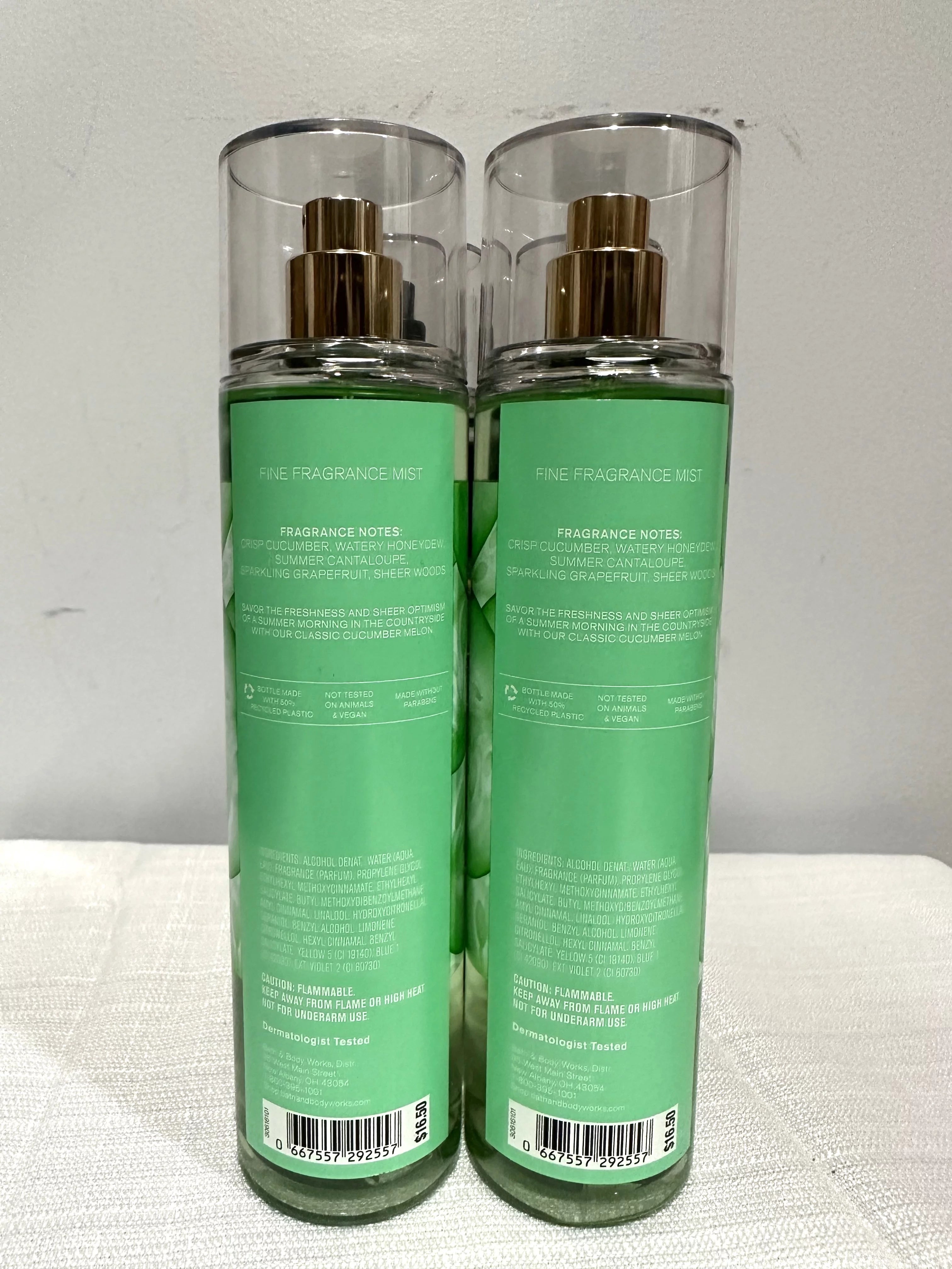 Cucumber Melon Fragrance Mist 8 fl oz Lot of 2 C344606