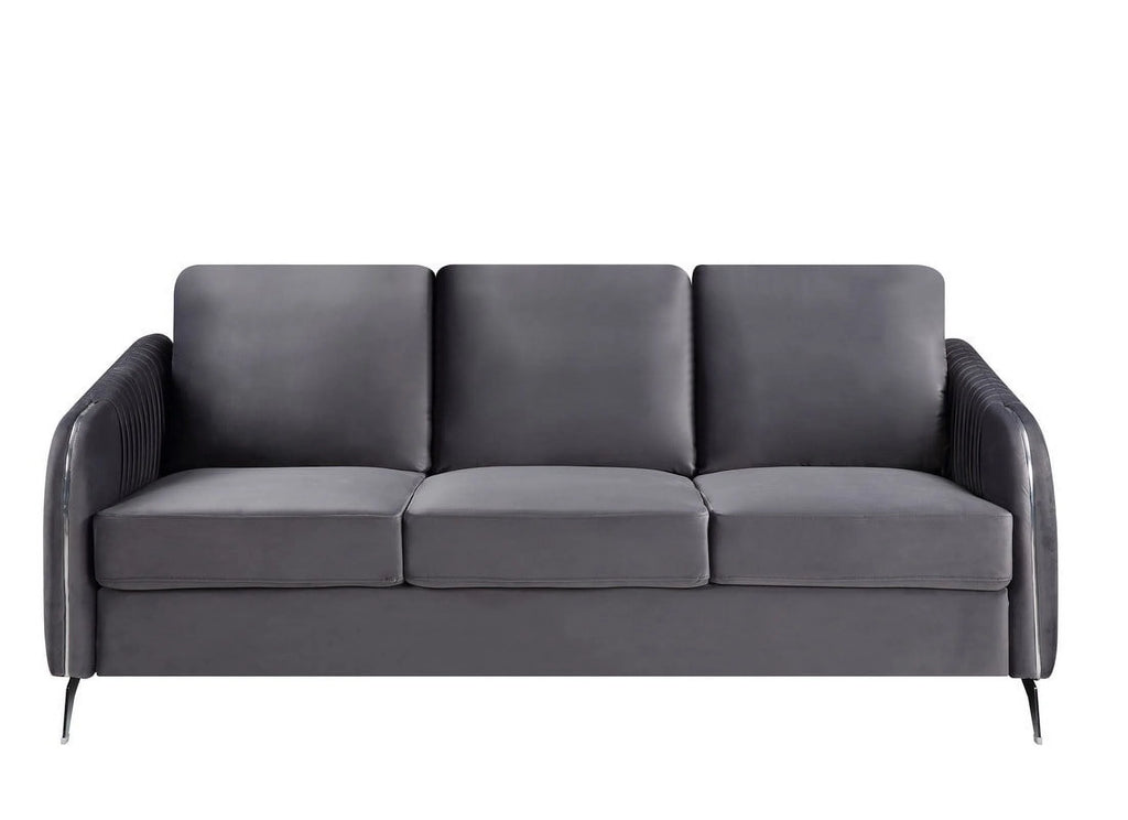 Gray Velvet Living Room Set S2308