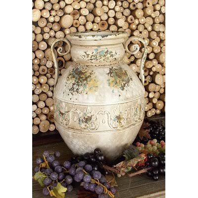 Beige Metal Vase D640