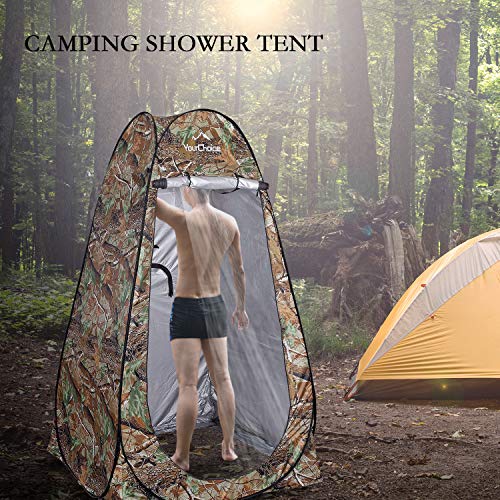 Privacy Tent Pop Up Shower Changing Toilet Tent Portable Camping Privacy Shelters Room 6.2 FT Tall with Carrying Bag X639156