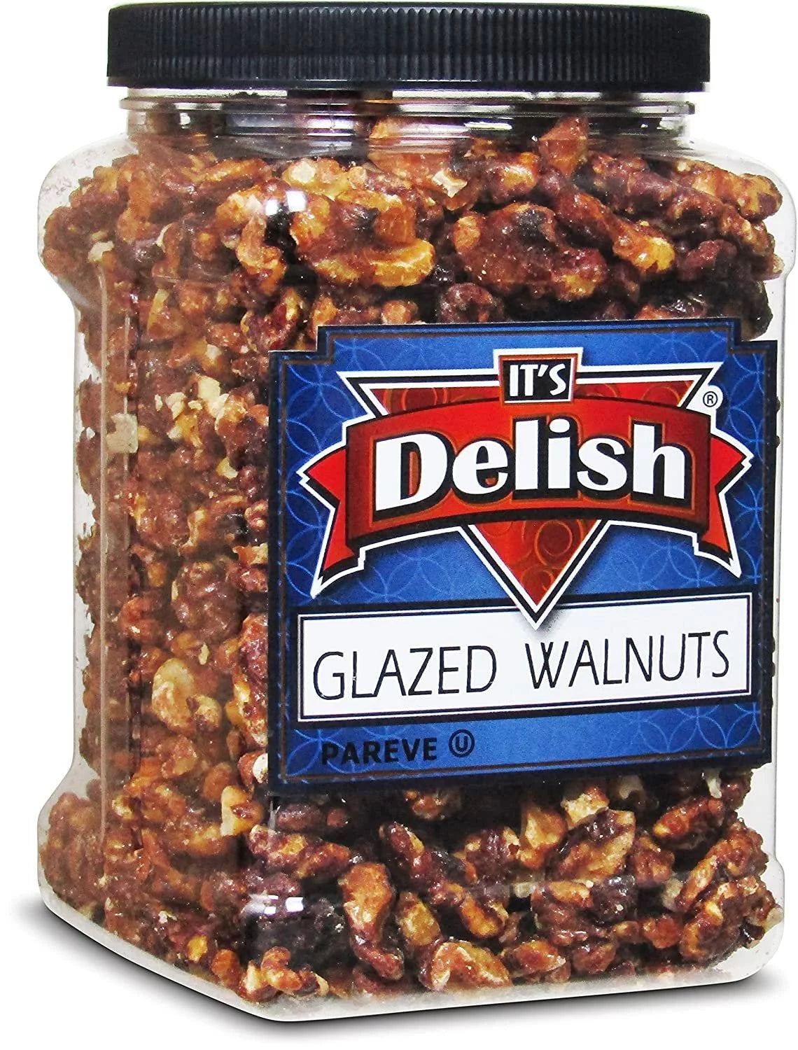 30 Oz Jumbo Reusable Container Jar Glazed Walnuts L351