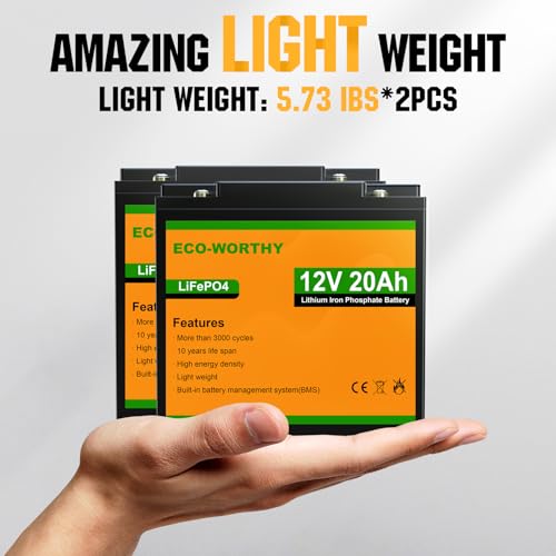 12V 20Ah Lithium LiFePO4 Battery with BMS G842