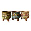 3PCS Ceramic Plant Pots with Legs M742518