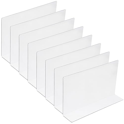 8 Pcs Clear Acrylic Closet Shelf Dividers B732903