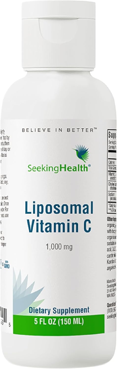 Liposomal Vitamin C Liquid Supplement, Natural Lemon, 5 Oz E602