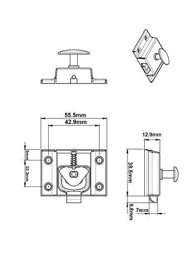 Oval Turn Cabinet Latch, Antique Copper, 1 Pack G490946