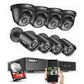 8 Channel 5-in-1 DVR Security Camera System with 1TB Hard Drive and 8pcs Wired 1080p HD Cameras O221810