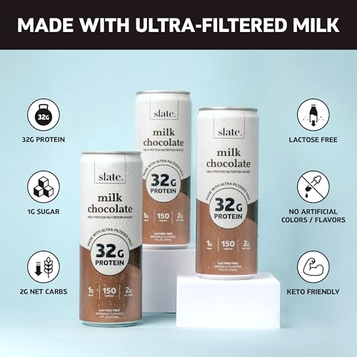 Vanilla Cream High Protein Nutrition Shake, 32g Protein, 1g Sugar, 150 Calories, 1g Net Carbs, Lactose Free, No Added Sugar, 11 fl oz, 12 Cans G5750