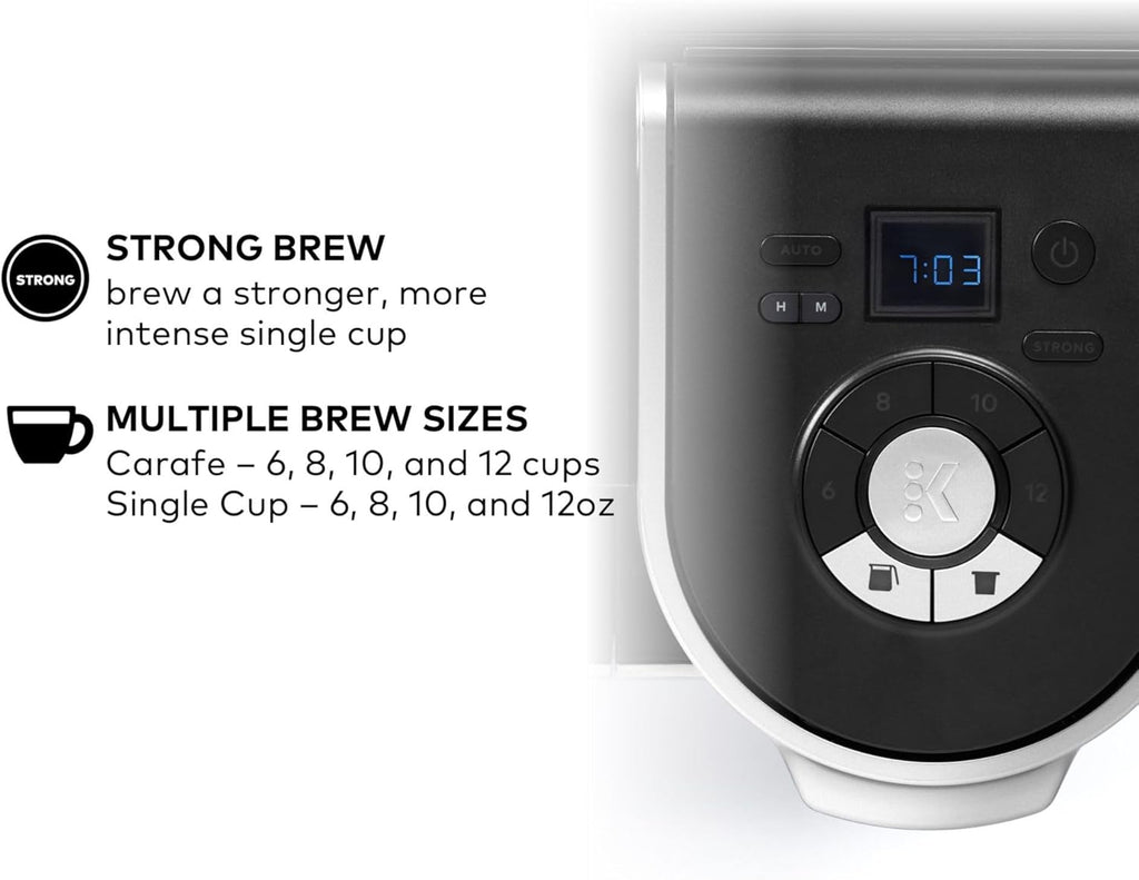 Black Single Serve & Carafe Coffee Maker E371