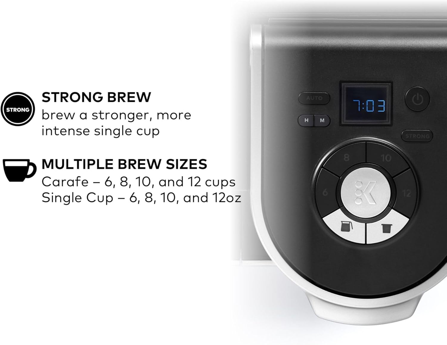 Black Single Serve & Carafe Coffee Maker E371