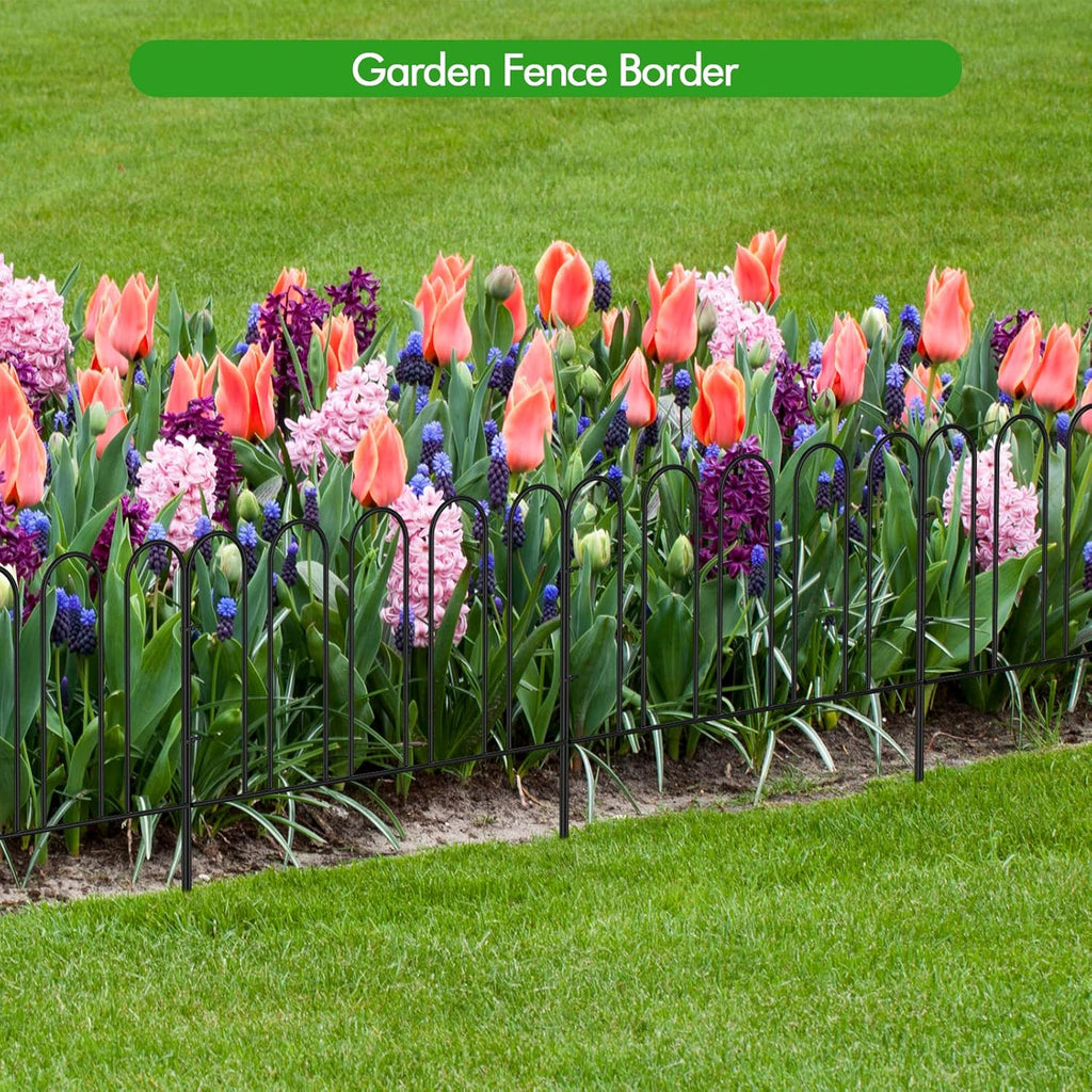 Rustproof Metal Garden Fence 7 Panels 10ft(L) V21416