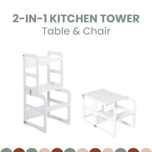 Black Foldable Montessori Tower and Step Helper L80148