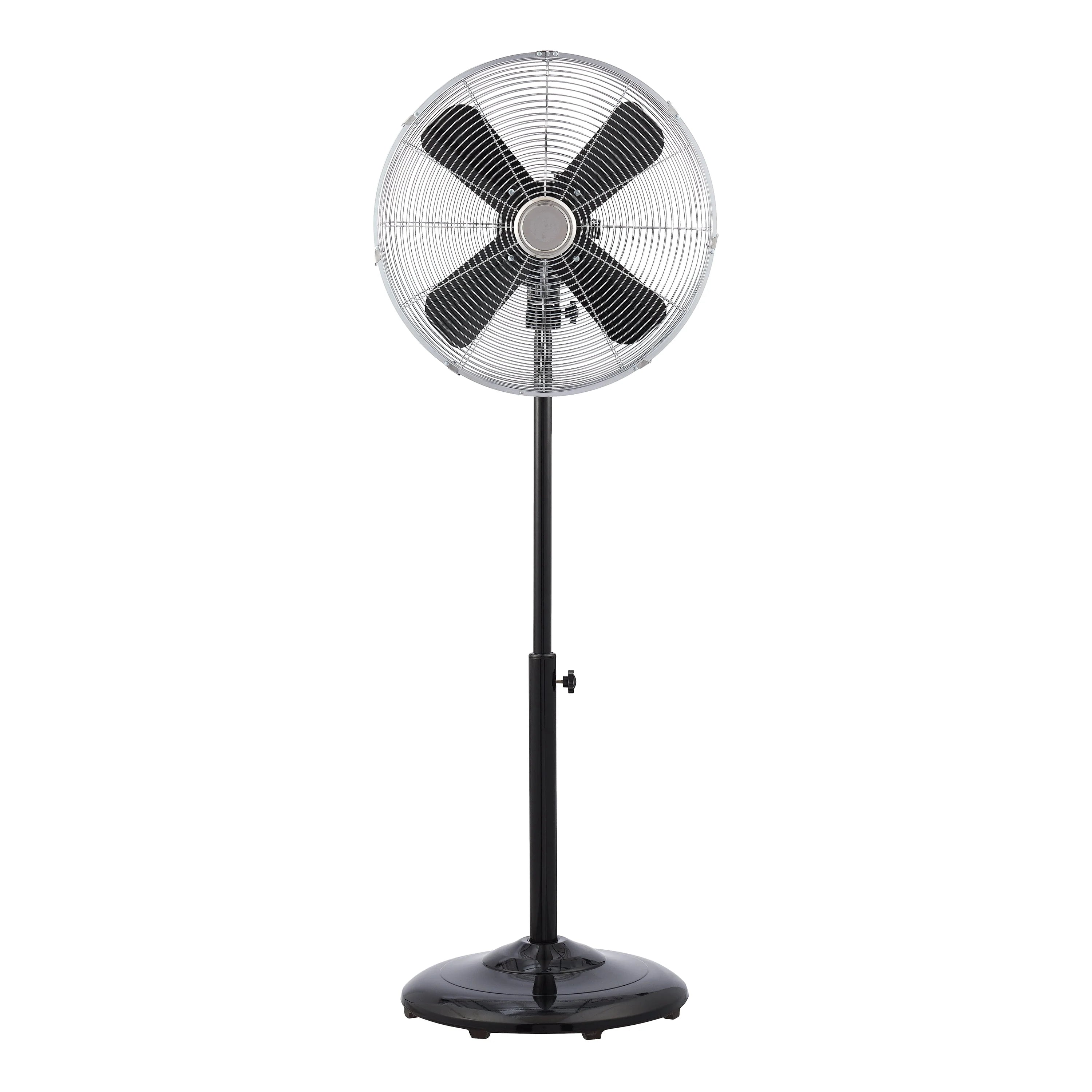 16 inch Adjustable Height Oscillating 3-Speed Metal Stand Fan in Red Z984
