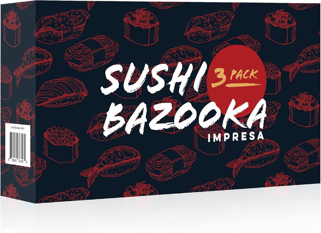 3 Pack Sushi Roller Mold Makes 8" Rolls Food Grade Plastic X2515