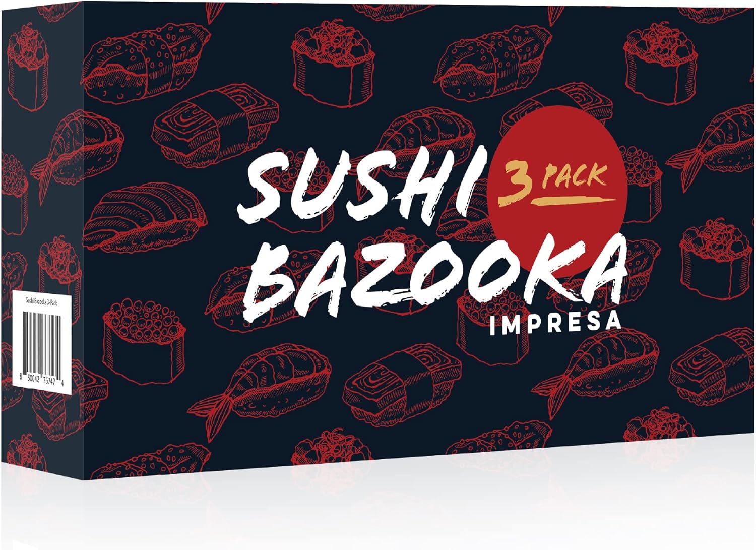 3 Pack Sushi Roller Mold Makes 8" Rolls Food Grade Plastic X2515
