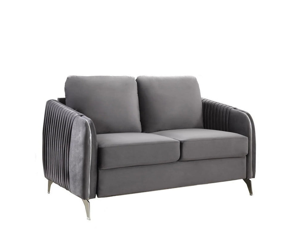 Gray Velvet Living Room Set S2308