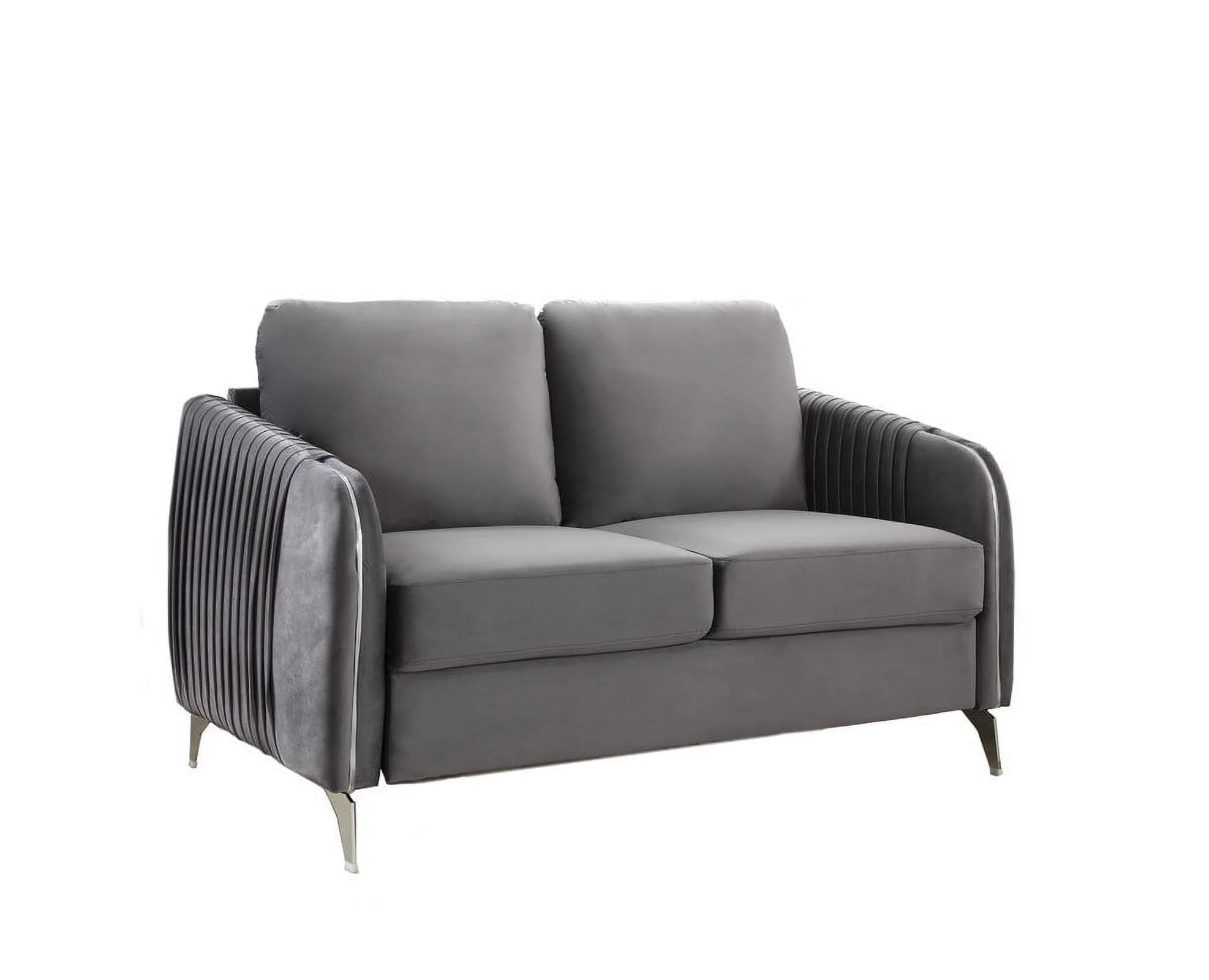 Gray Velvet Living Room Set S2308