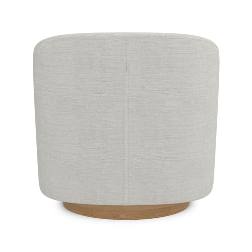 Fog Grey Swivel Barrel-Curved Upholstered Accent Chair J7071
