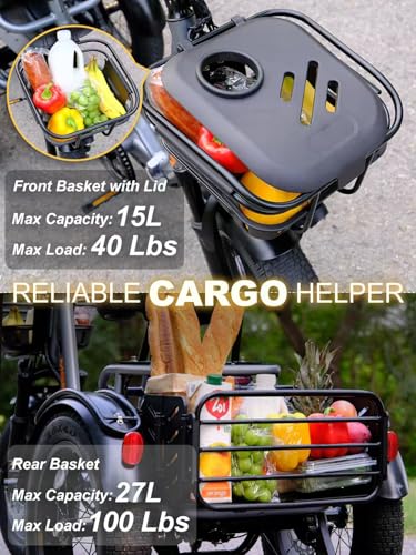 1200W Electric Tricycle, 3 Wheel, 450lbs Load, 4'' Wide Fat Tire Q12502