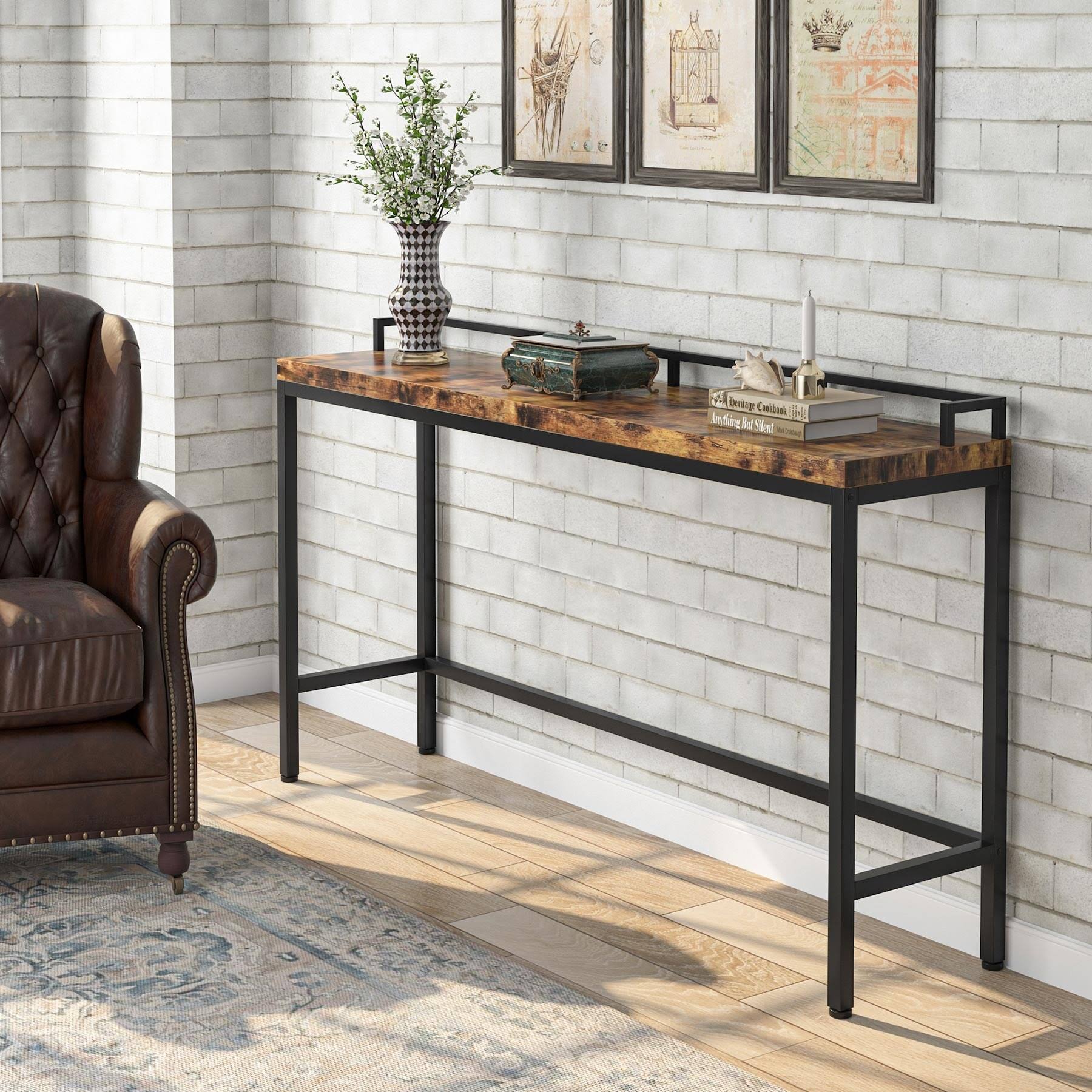 Brown Narrow Console Table X2614