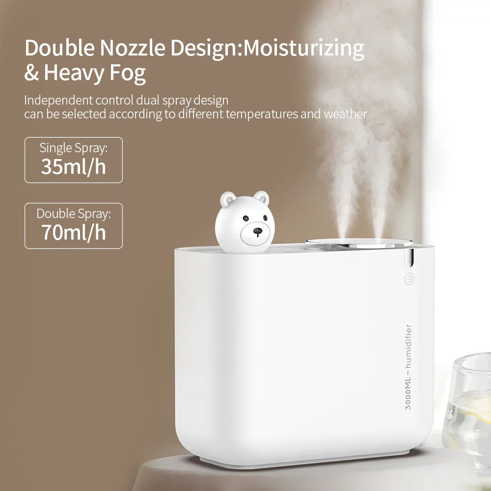 Orange Ultrasonic Humidifier 3L Water Tank D8892