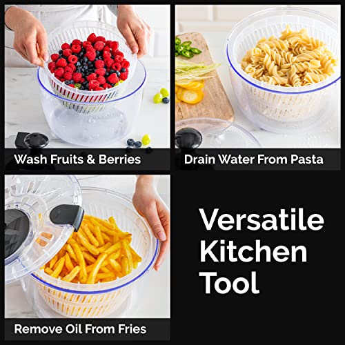 Salad Spinner with Storage Lid, Drain, Bowl, and Colander - 3.7 Qt O511